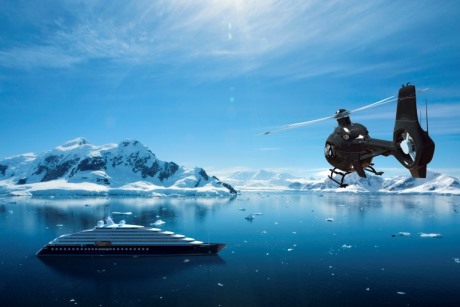Scenic Eclipse will carry a helicopter and a sub and sail in Antartctica 